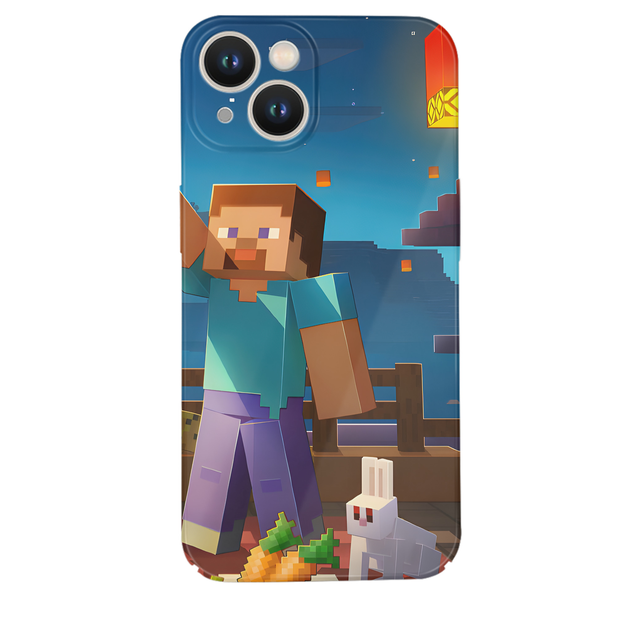 （画像用） マインクラフト ブロックの世界 Minecraft MC Block world 【iPhone 14シリーズ対応】ハードケース